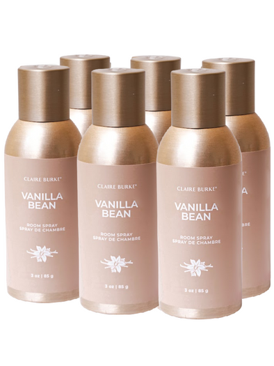 Vanilla Bean 3oz Home Fragrance Spray 6-Pack