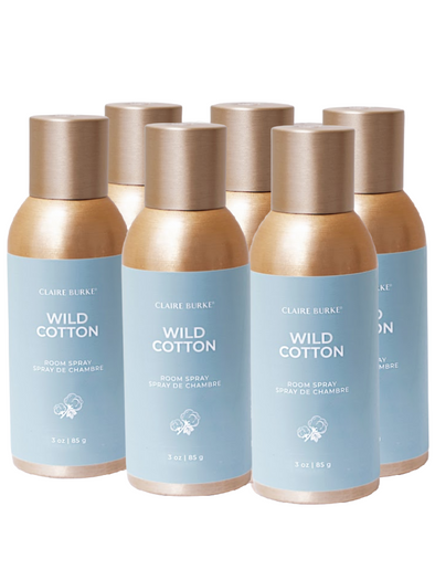 Wild Cotton 3oz Home Fragrance Spray 6 Pack